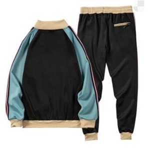 Venta al por mayor de alta calidad al aire libre Fitness deportes moda Color a juego hombres traje chándales transpirable chándal para hombres - Product Image 6