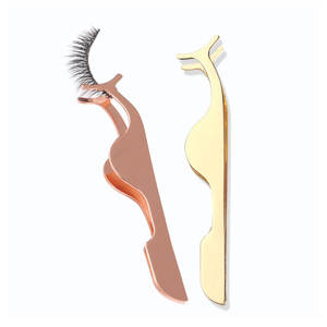 แหนบติดขนตาปลอมทำจากสเตนเลสสตีลอุปกรณ์ความงามตามสั่ง - Product Image 1