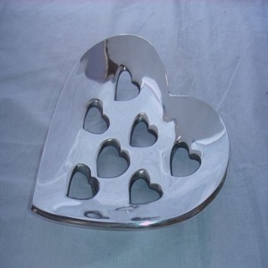 จานและถาดโลหะสแตนเลสสำหรับเสิร์ฟอาหารดีไซน์ใบไม้ไม่เหมือนใครถาดเสิร์ฟอาหาร - Product Image 3