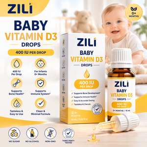 Gouttes de <span class=keywords><strong>vitamine</strong></span> D3 pour bébé OEM, 400 UI par goutte, complément liquide de <span class=keywords><strong>vitamine</strong></span> <span class=keywords><strong>D</strong></span> pour nourrissons, base <span class=keywords><strong>d</strong></span>'huile MCT, sans sucre, sans alcool - Product Image 1