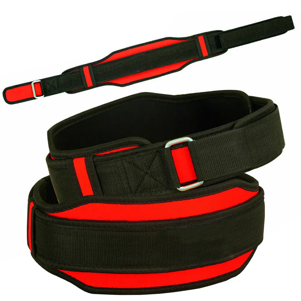 जिम वजन उठाने के लिए भारी Neoprene प्रशिक्षण बेल्ट काले धारीदार गुलाबी Neoprene बेल्ट आसन पढ़नेवाला वापस समर्थन Neoprene