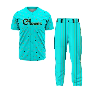 Ensemble d'uniformes de baseball de style professionnel exclusif, logo personnalisé, respirant, séchage rapide, tissu 100% polyester, vêtements de sport durables et luxueux, personnalisables - Product Image 1