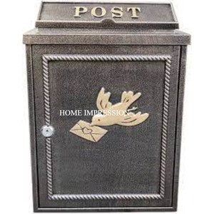 กล่องจดหมายโลหะชุบสังกะสีกล่องจดหมายติดผนังกล่องไปรษณีย์แบบติดผนังสีน้ำตาลทำด้วยมือเหล็กชุบสังกะสีอุปกรณ์กล่องจดหมายกลางแจ้ง - Product Image 6
