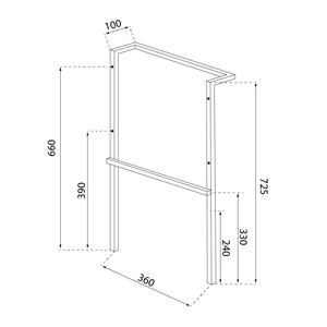 Porte-serviettes en métal noir mat - Product Image 3