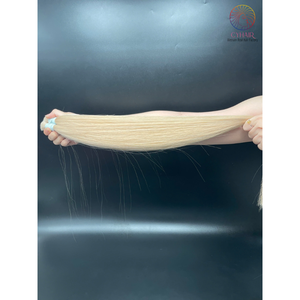 Paquetes de cabello crudo vietnamita sin procesar, vendedores, trama dibujada #24 doble, extensión a granel de cabello liso Natural de Color caliente - Product Image 6