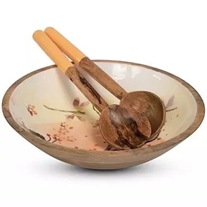 Trending Eco-Friendly <b>Unique</b> Wood Resin Minimalist Design Business Gift Serving Bowl Kitchen Tools Dinner Tableware Household - Product Image 3
