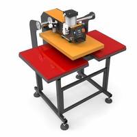 Presse à chaud semi-automatique industrielle 40x60cm à glissière ascendante avec contrôle intégré pour l'impression DTF sur t-shirts