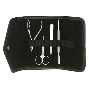 ชุดอุปกรณ์ทำเล็บ4-Pcs แบบใช้ซ้ำได้อุปกรณ์ทำเล็บเท้าพร้อมกระเป๋าหนังเทียมสแตนเลส - Product Image 4