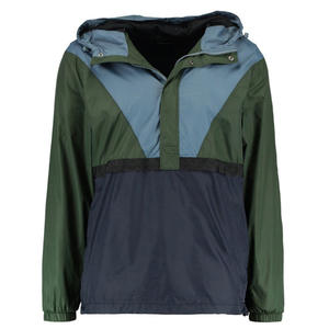 Veste coupe-vent unisexe Anrok en toile vintage, vente chaude, fermeture éclair quart, capuche, légère, imperméable, respirante, couleur - Product Image 1