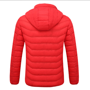 <b>Men</b> Winter Puffer <b>Jacket</b> Stand Front Breathable Eco-Friendly Polyester Waterproof Hooded Full Zip Lightweight High Street - Product Image 5