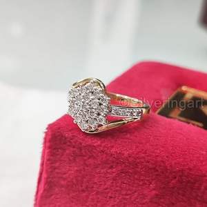 Anillo de Mujer con Circonita Cúbica Natural, Chapado en Oro Amarillo, Anillo Apilable Pequeño y Delicado, Joyería de Plata de Ley 925 - Product Image 5