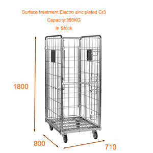 710x800xH1800 <span class=keywords><strong>Cage</strong></span> à rouleau en métal Conteneur à rouleaux Cages en treillis métallique Équipement de fret et de stockage Équipement d'entrepôt Chariots pour le linge - Product Image 4