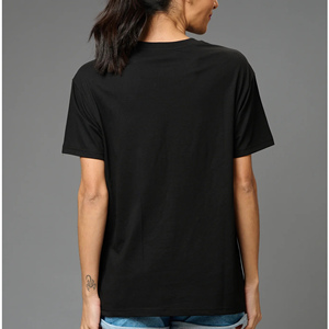 Gran oferta, Camiseta de algodón de alta calidad transpirable de gran tamaño para mujer, hecha a medida, suelta, hombro caído, patrón estampado ecológico - Product Image 6