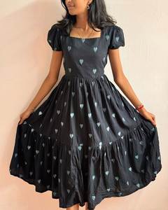 Robe une pièce en georgette imprimée en coton de créateur pour femmes Salwar en soie à manches fantaisie de style indien pour les fêtes de mariage pour adultes - Product Image 1