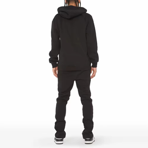 100% Cotton Lightweight Quick Dry Two-Piece Full-Length Breathable Unisex Winter Hoodie Sweatpants Jogger Cargo <b>Pants</b> Tracksuits - Product Image 2