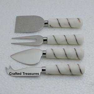 Premium Quality <b>Wooden</b> Cheese Set With Concrete ON Handle Set of Three Kitchen Hotel Cheese Serving <b>cutter</b> Set Cheese <b>Tools</b> - Product Image 5