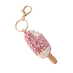 Cute Animal Seed Beads Embroidered Keychain Gift For Kids Custom Shape Seed Beads Embroidery Keychain Brand Promotion - Product Image 3