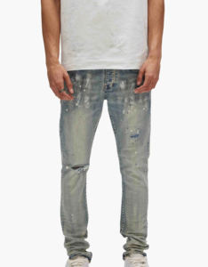 Men's Designer Stretch <strong>Jeans</strong> - Vintage Distressed <strong>Denim</strong>, Easy to Style for Parties, <strong>Urban</strong> Chill Days or Youth Weekend Outfits - Product Image 2