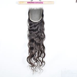 ผมต่อแบบลูกไม้ 5x5 คุณภาพสูง แบบธรรมชาติ สีดำ สำหรับผู้หญิงผิวสี ผมแท้ แบบลอนลึก  ไม่ผ่านกระบวนการใดๆ จากวัดอินเดีย - Product Image 5