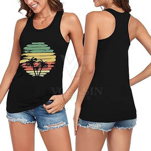 Camiseta sin Mangas con Estampado para Mujer, Tela Suave, para Gimnasio y Fitness - Product Image 2