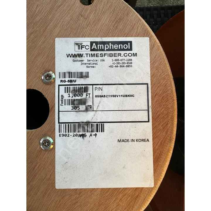 AMPHENOL RG-58/U Radio Antenna Cable