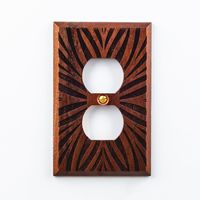Plaque de couverture de prise murale en bois artisanal, style vintage |   Cache-prise décoratif en bois |   Décoration intérieure pour la maison et l'hôtel