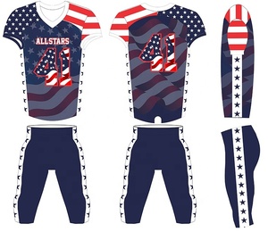 Conjunto de Camiseta de Fútbol Americano Sublimada Personalizada en Oferta, Ropa Deportiva de Manga Corta con Nombres y Números de Equipo Personalizados, Colores Personalizados - Product Image 2