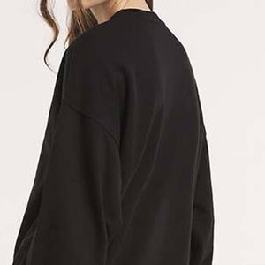 Sudadera de cuello redondo personalizada para mujer, nueva colección, de algodón liso Material de seda, bordado frontal para uso diario de invierno, minorista - Product Image 6