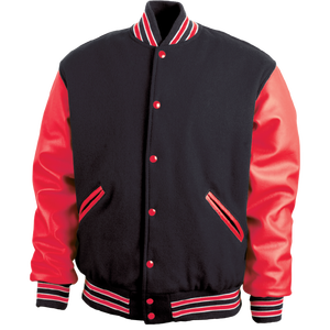 Otoño Invierno Vintage béisbol Letterman Varsity chaquetas para hombres parches bordados a rayas personalizados mangas de cuero formales para hombres - Product Image 3