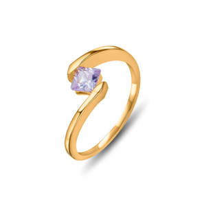 แหวนทอง 14k ชุบโรเดียมประดับพลอยสำหรับเธอ - ของขวัญสุดโรแมนติก - Product Image 4