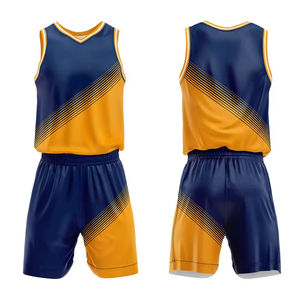 Uniforme de Baloncesto Personalizado para Adultos, 100% Poliéster Transpirable, Tallas Grandes, Diseño Sublimado, Colores Personalizados, Logotipo, Sin Mangas - Product Image 1