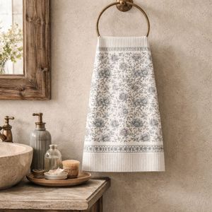 Toalla de Mano Antimicrobiana con Estampado Floral de Pigmentos Premium, de Algodón Tipo Waffle, para Uso en el Hogar, Hotel, Hospital, Adultos, Ecológica - Product Image 1