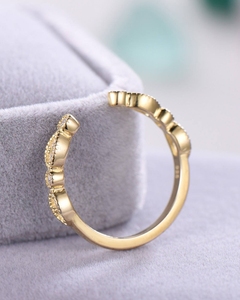 Anillos de oro de 18K con diamantes para mujer, joyería fina de oro sólido de diseño de lujo con diamantes reales - Product Image 4