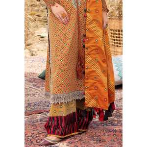 Traje de 3 Piezas sin Coser con Bordado Dorado Estampado para Mujer, Modelo CL-52640 - Product Image 4