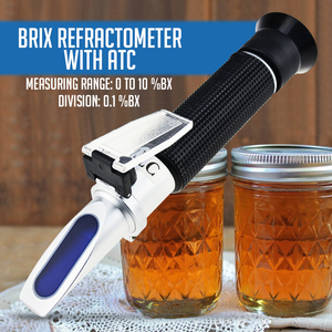 Refractómetro Brix profesional 0 a 10% Bx para fluidos industriales y soluciones de baja concentración Jarabes de arce - Product Image 6