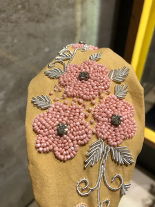 Beaded Embroidery Hairband Multi Stone Glass Beads <b>Headband</b> for Women <b>Girls</b> Indian Hair Accessories - Product Image 4