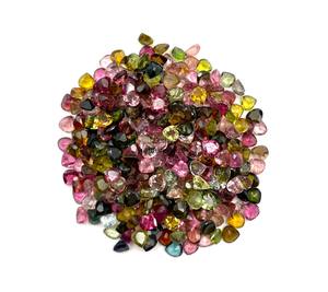 Piedras preciosas facetadas de corte de corazón de turmalina Natural de 5mm, cuentas calibradas para fabricación de joyas, piedra de turmalina múltiple de mayorista - Product Image 3