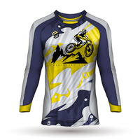 Maillot de cyclisme respirant personnalisé par sublimation, équipement de motocross, nouveau design d'équipe gratuit, course de VTT, nom de l'équipe de VTT, motocross