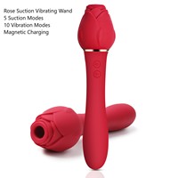 Ventouse vibrante en forme de rose pour stimulation du point G et masturbation féminine – Jouet sexuel pour adultes