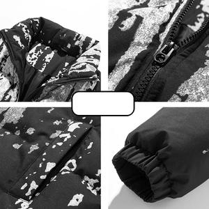 Veste parka d'hiver pour homme, grande taille, très vendue, logo personnalisé, épaisse, imperméable, réversible, à capuche, en toile matelassée - Product Image 2