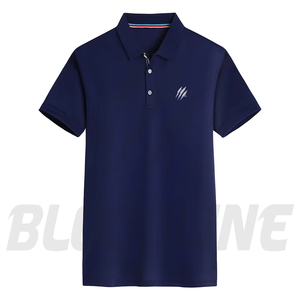 Chemise à manches courtes pour homme Bloodline, couleur unie, tricotée, respirante, en coton, séchage rapide, coupe classique, marron - Product Image 5