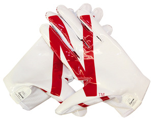 Gants de football américain personnalisés avec cuir synthétique, paume hautement adhérente, dos sublimé, design de receveur - Product Image 3