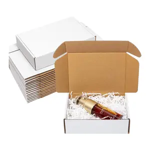 12x9x4装运箱，用于小企业的瓦楞纸板邮寄箱，用于文献包装的拉环锁定Malier箱