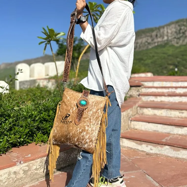 Nouveau main usiné véritable cuir de vachette frange sac à main élégant en cuir véritable mars Offre Spéciale bohème sac à bandoulière pour les femmes