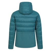 Veste d'hiver matelassée coupe-vent en polyester/coton à motif géométrique, col montant, logo, chaude