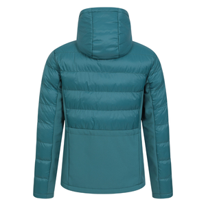 <b>Padded</b> Softshell Plain Dyed Varsity Winter Jacket with Stand Collar and Logo Warm Lightweight Windproof Outdoor Wear for Women - Product Image 4