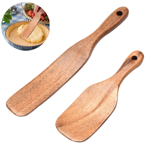 Bois levain Spurtle bâton d'agitation haute résistance à l'humidité teck Spurtles cuisine levain pâte fouet Spurtle - Product Image 5