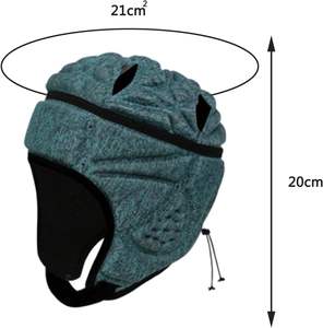 Youth Solid Color Breathable Soccer Helmet Head Guard Protective Cap for <b>Football</b> Rugby Players Plus Size Summer Sports <b>Football</b> - Product Image 2