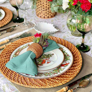 Vente flash - Sets de table en coton et lin de luxe pour la décoration de la maison avec broderie et logo personnalisé - Product Image 5