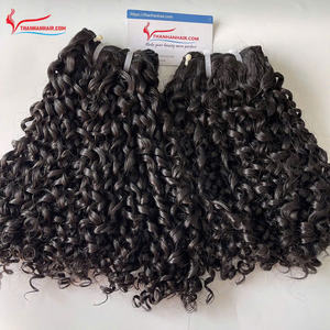 Extensiones de cabello virgen vietnamita de alta calidad 100%, cabello de color natural dibujado doble, cabello de trama rizado de duendecillo grande - Product Image 3